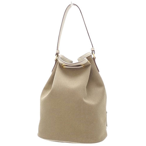 Logo Jacquard 2-Way Bag Canvas Leather 1BH097