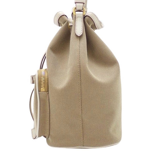 Logo Jacquard 2-Way Bag Canvas Leather 1BH097