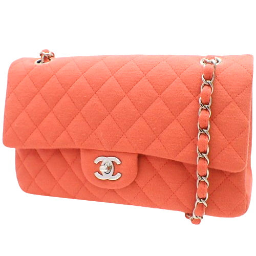 Matelasse Coco Mark 棉质平纹针织双翻盖链条单肩包