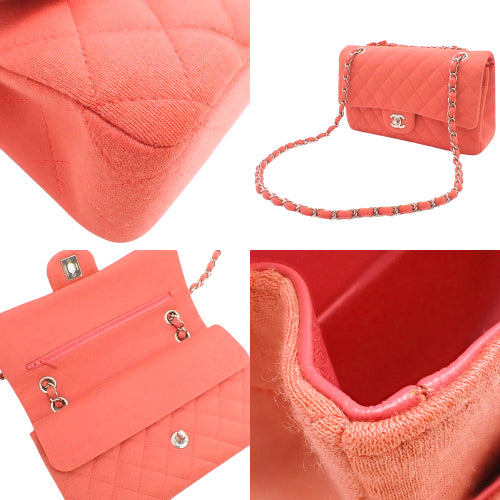 Matelasse Coco Mark 棉质平纹针织双翻盖链条单肩包