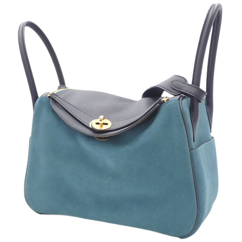 Lindy 26 2-way shoulder bag, Grizzly Swift, Blue Taras/Blue Indigo, C stamp.