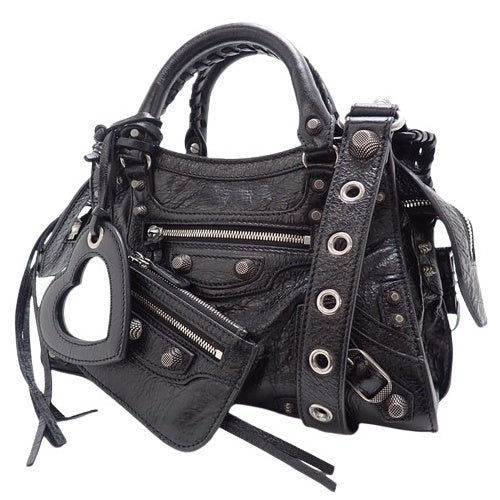 Neo Cagole XS Leather Bag, Black, 700940 - 2-way shoulder bag, can be worn as a shoulder bag or crossbody bag.