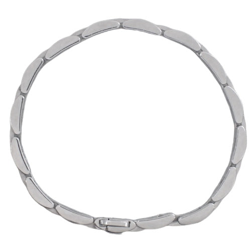 Maillon Panthère 精美三排密镶钻石手链,18K 白金和白金材质