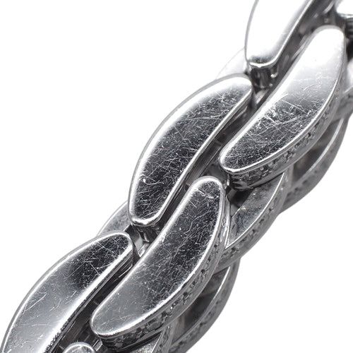 Maillon Panthère 精美三排密镶钻石手链,18K 白金和白金材质