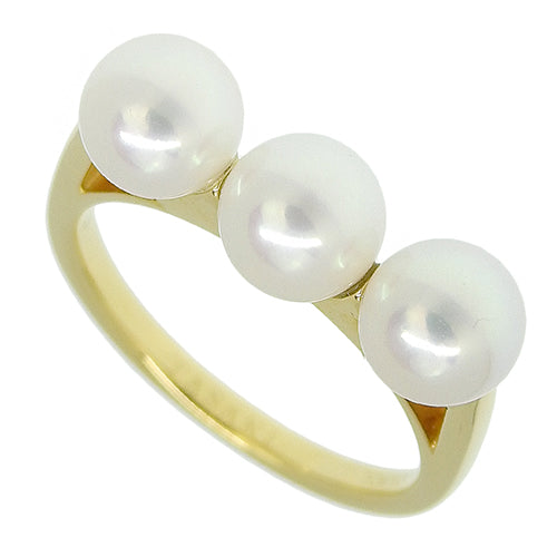 Ella Pearl Ring, Akoya Pearl, 18K Yellow Gold
