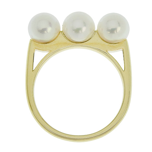 エラ パール リング アコヤパール K18 イエローゴールド YG