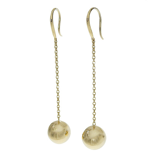 18K 黄金 (YG) 五金耳环