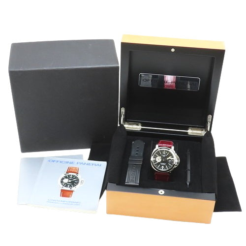 PAM00088 Luminor GMT 不锈钢/皮革自动黑色