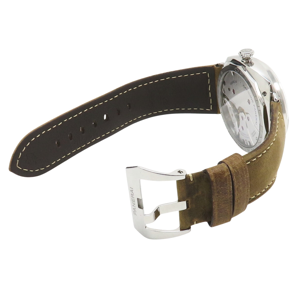 ラジオミール カリフォルニア PAM00424 レザー/SS ブラック 手巻き メンズ