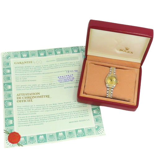 【保証書付】 69173 デイトジャスト YG/SS R番(1987~1988年) 自動巻き シャンパンゴールド