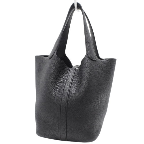 Picotin Lock PM tote bag, Triomphe Clemence leather, palladium hardware, Z stamp.