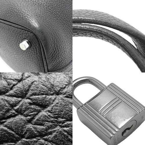 Picotin Lock PM tote bag, Triomphe Clemence leather, palladium hardware, Z stamp.