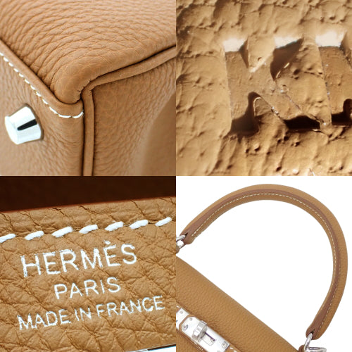 【新品】ケリー25 (内縫い) 2WAY ショルダー トゴ パラジウム金具 ゴールド K刻印