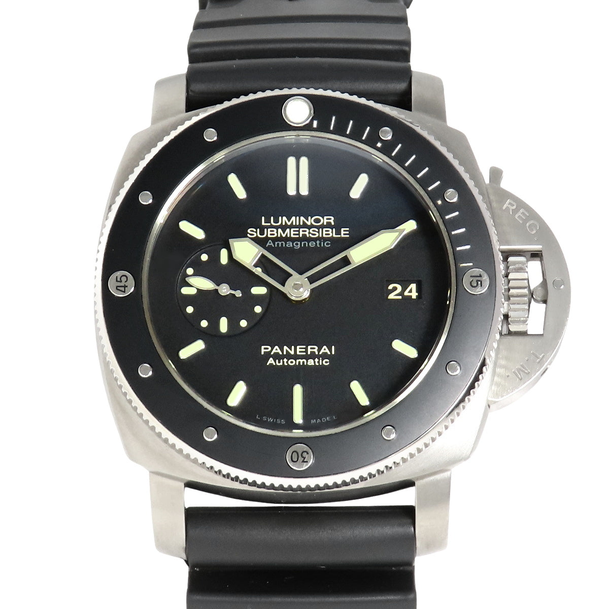 PAM00389 Luminor Submersible 1950 TI/Rubber Automatic Black