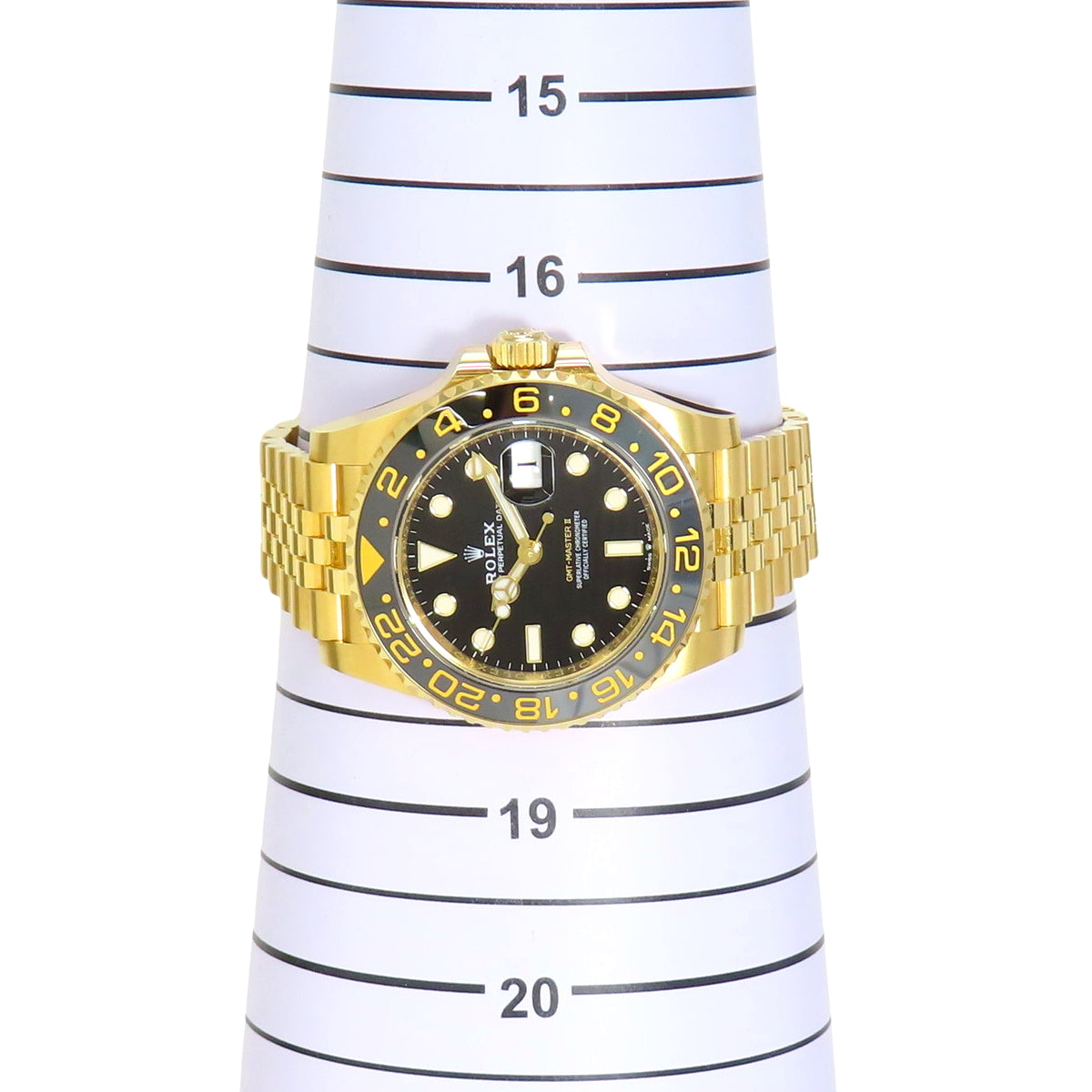 126718GRNR GMT-Master II K18 Yellow Gold YG, random serial number, automatic winding, black dial.