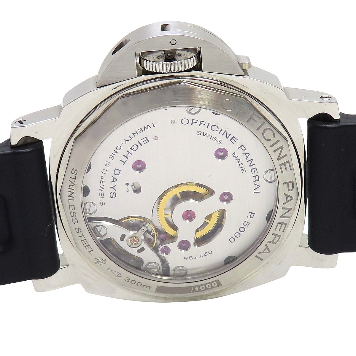 PAM00561 Luminor Base 8 Days Acciaio SS/Rubber Hand-wound White