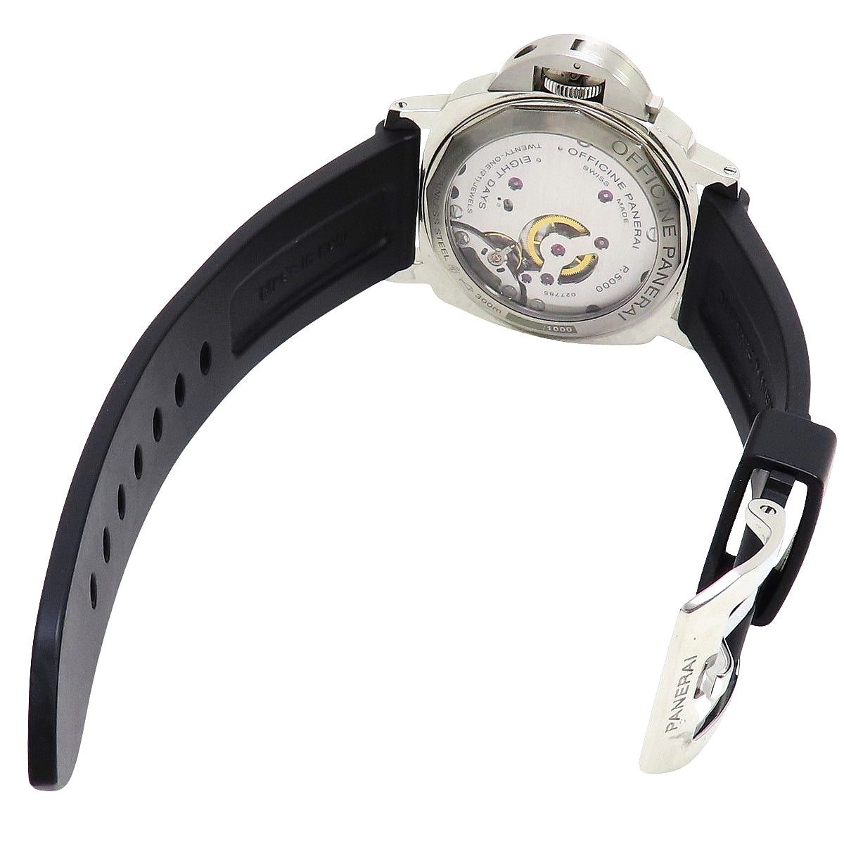 PAM00561 Luminor Base 8 Days Acciaio SS/Rubber Hand-wound White