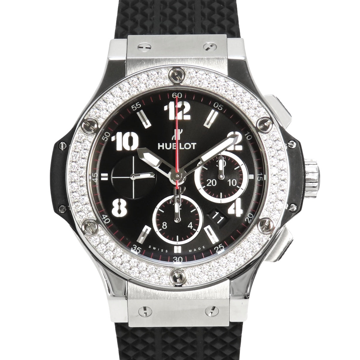 301.SX.130.RX.114 ビッグバン スチール SS/ラバー 自動巻き ブラック ダイヤ クロノグラフ