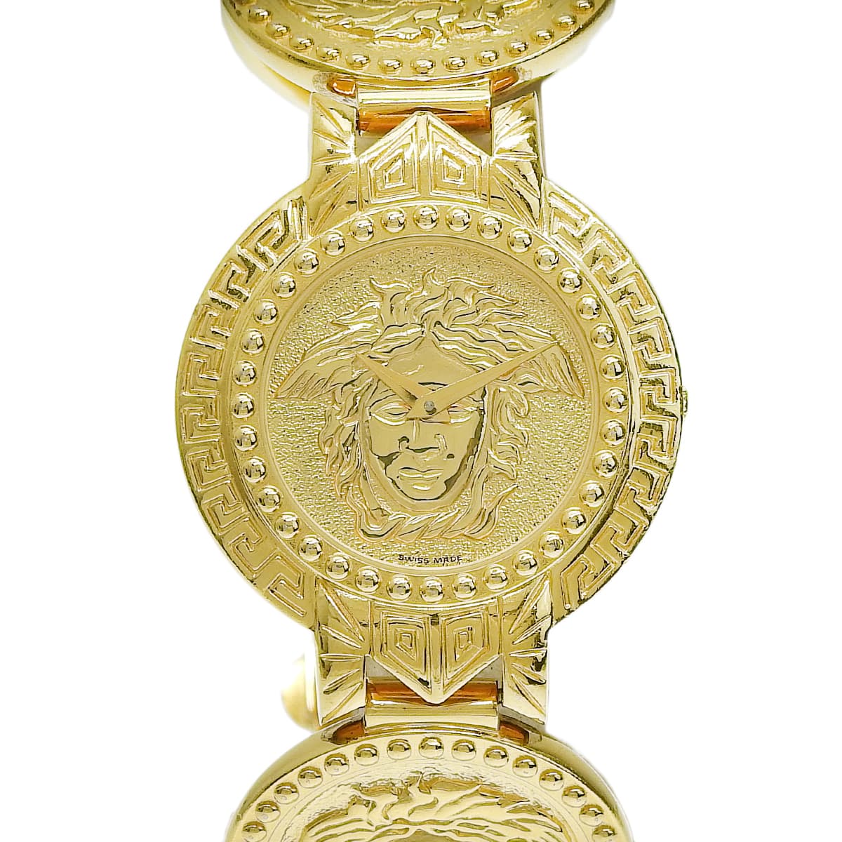 Medusa Coin Watch 7008002 GP Gold Quartz Men's