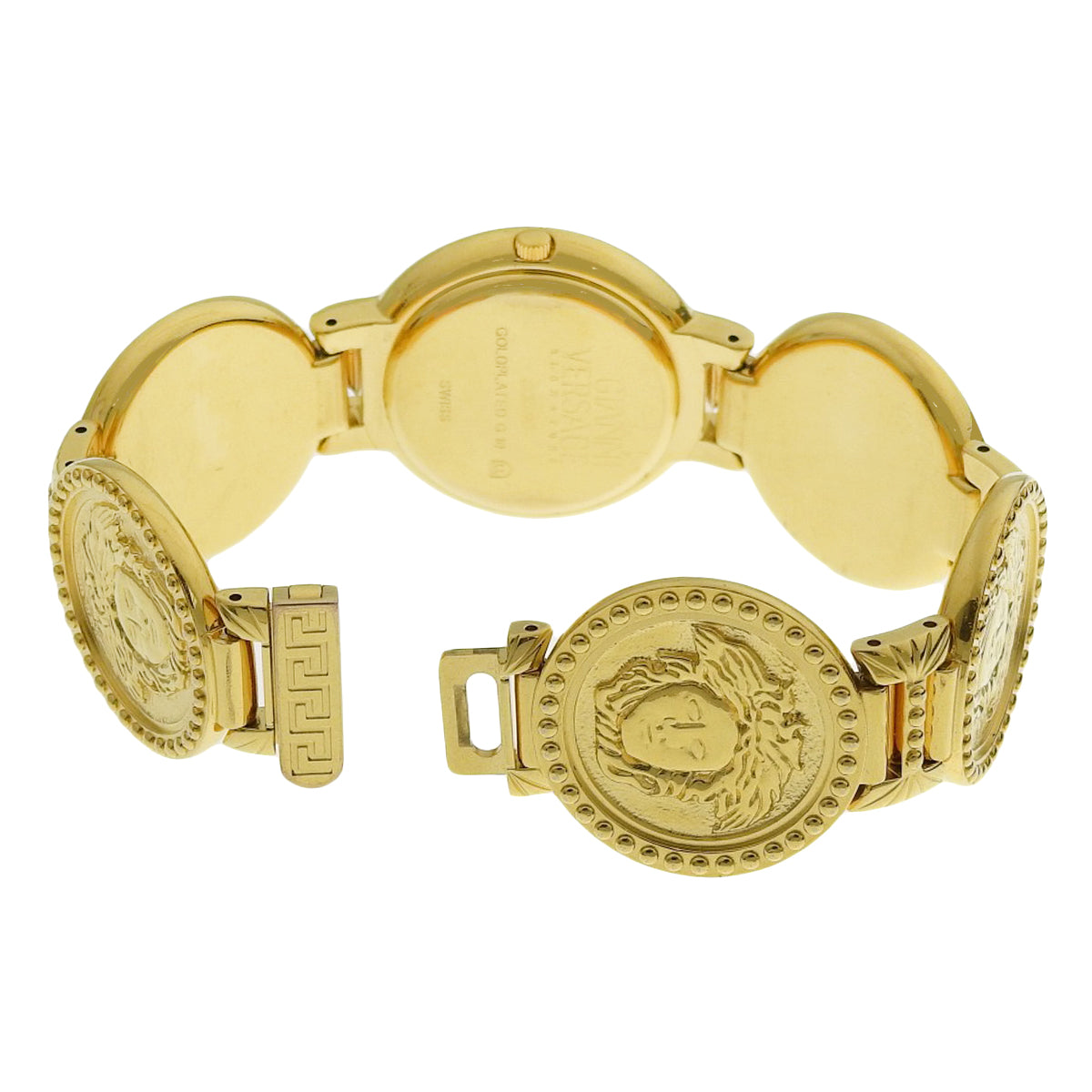Medusa Coin Watch 7008002 GP Gold Quartz Men's