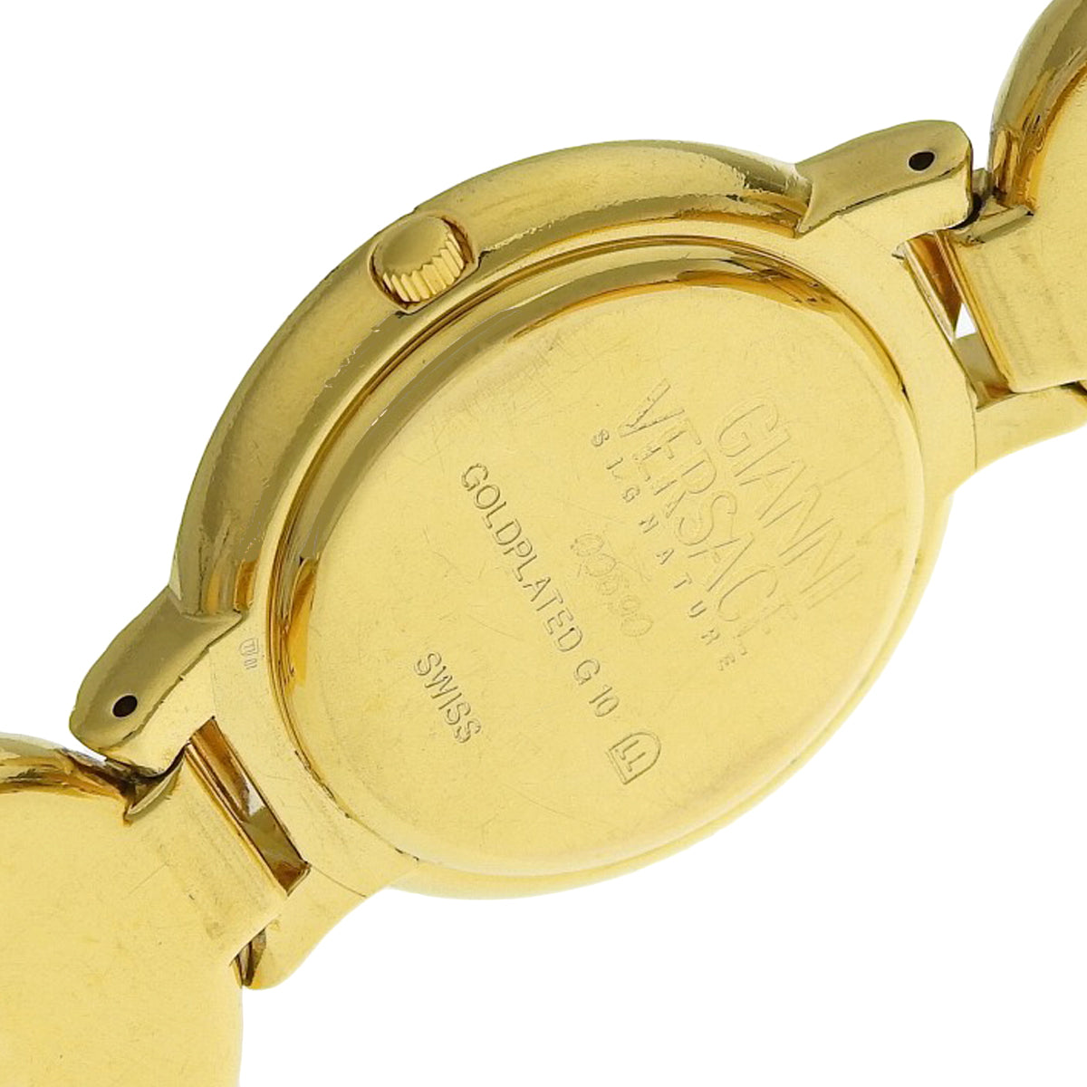Medusa Coin Watch 7008002 GP Gold Quartz Men's