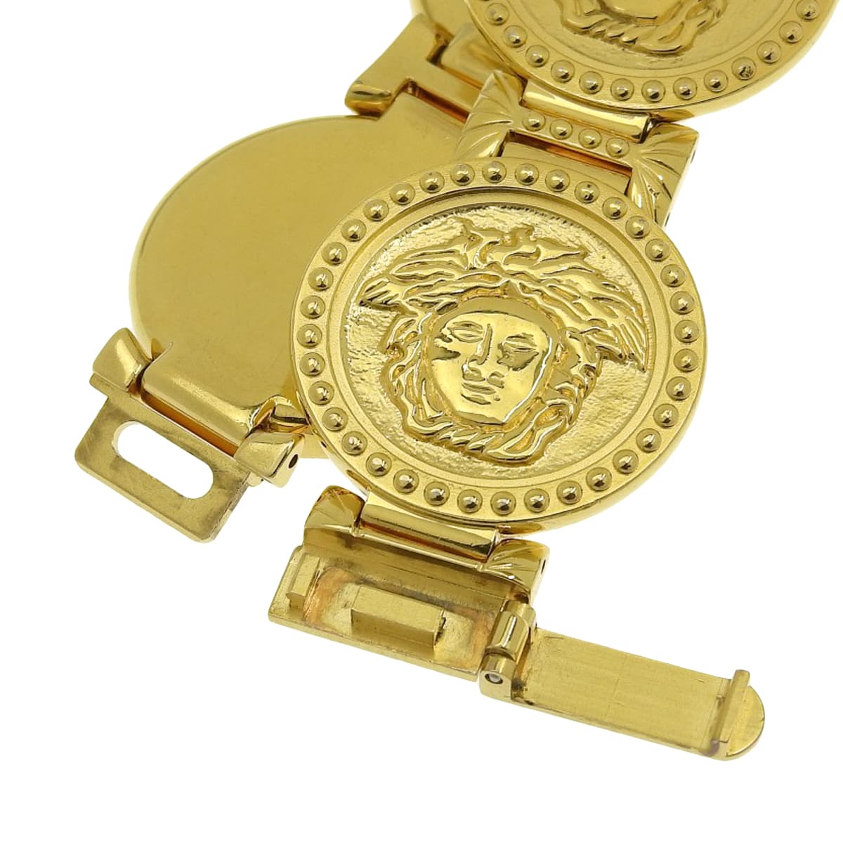Medusa Coin Watch 7008002 GP Gold Quartz Men's
