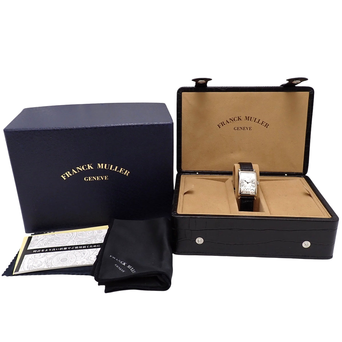 ロングアイランド 902QZ WG/革 シルバー クオーツ レディース