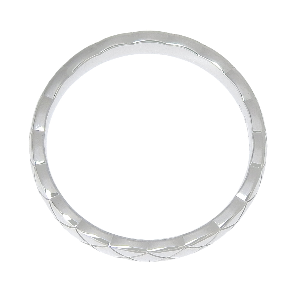 可可碎钻戒指 K18 白金 WG