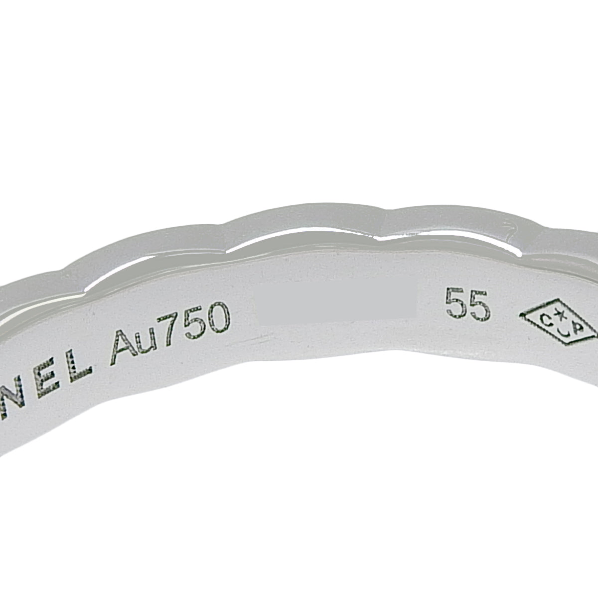 可可碎钻戒指 K18 白金 WG