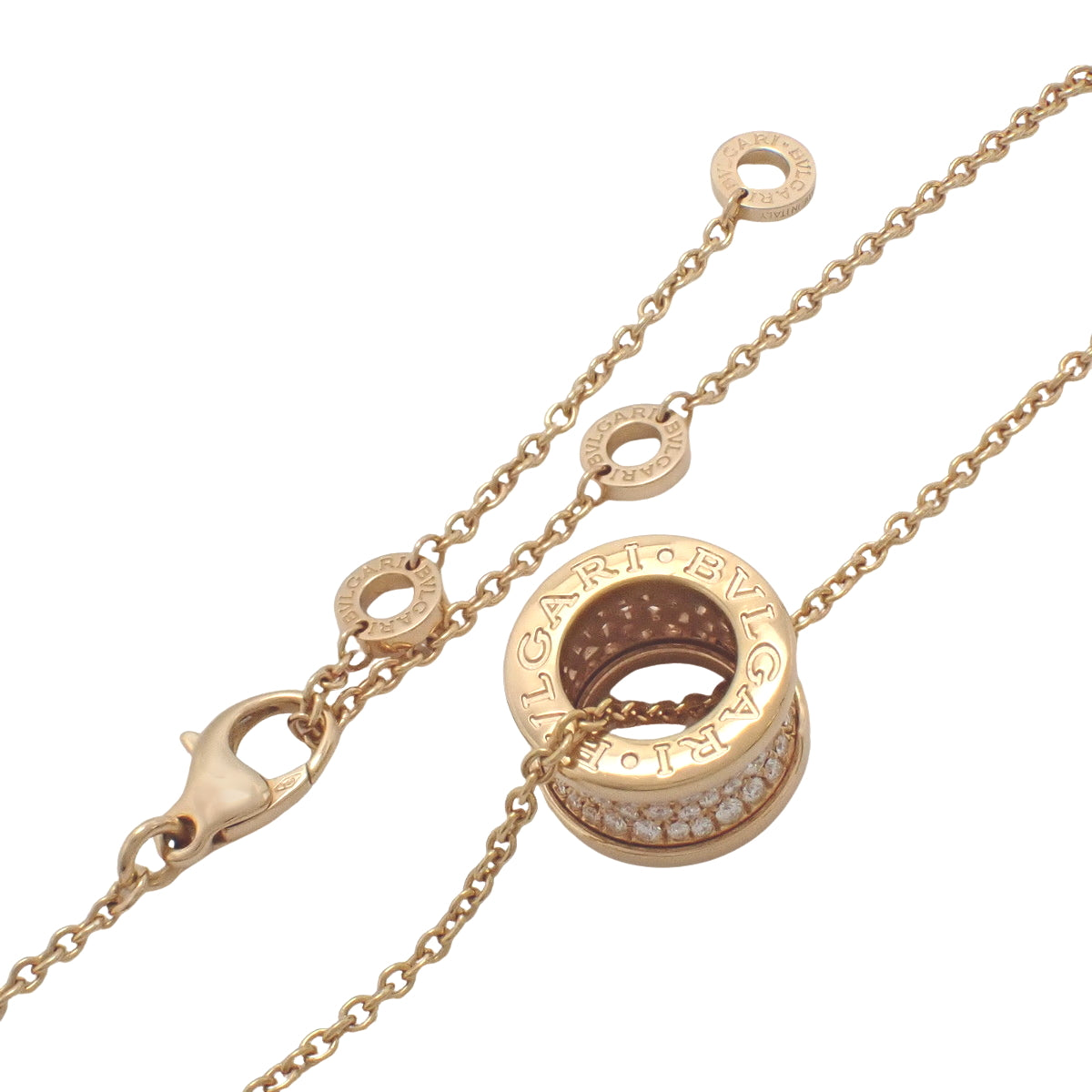 B.zero1 Necklace Diamond K18 Pink Gold PG