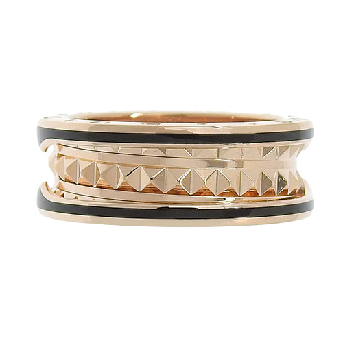 B.zero1 Lock Ring S, 18K Pink Gold, PG, Ceramic