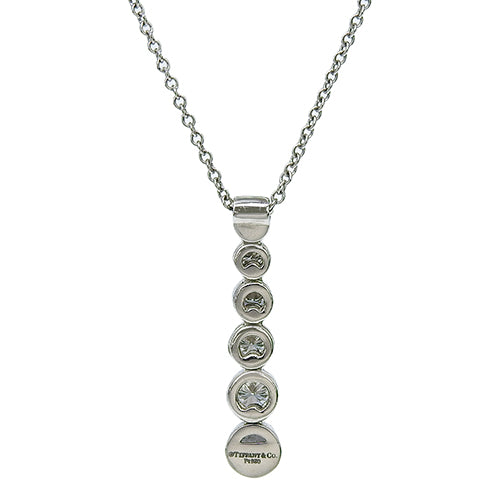 Jazz Graduated Drop Pendant with Diamond in Pt950 Platinum, 6PD