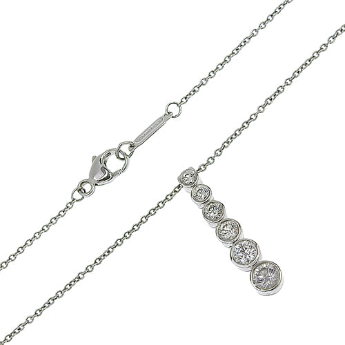 Jazz Graduated Drop Pendant with Diamond in Pt950 Platinum, 6PD