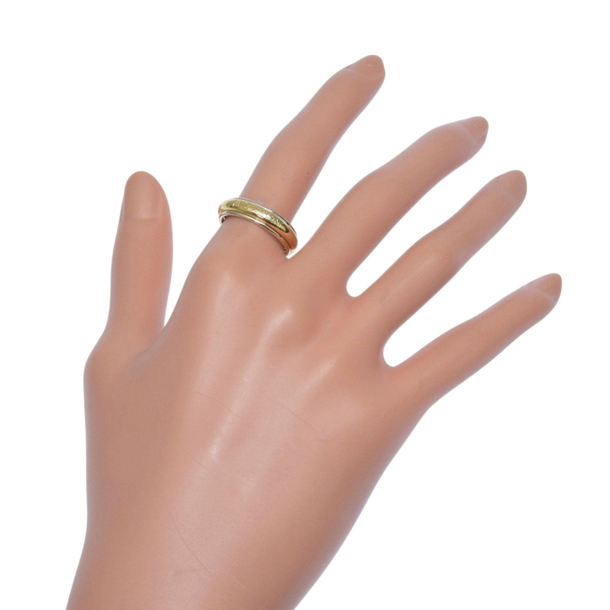 YSL logo ring in 18K yellow gold (YG) and 18K white gold (WG)