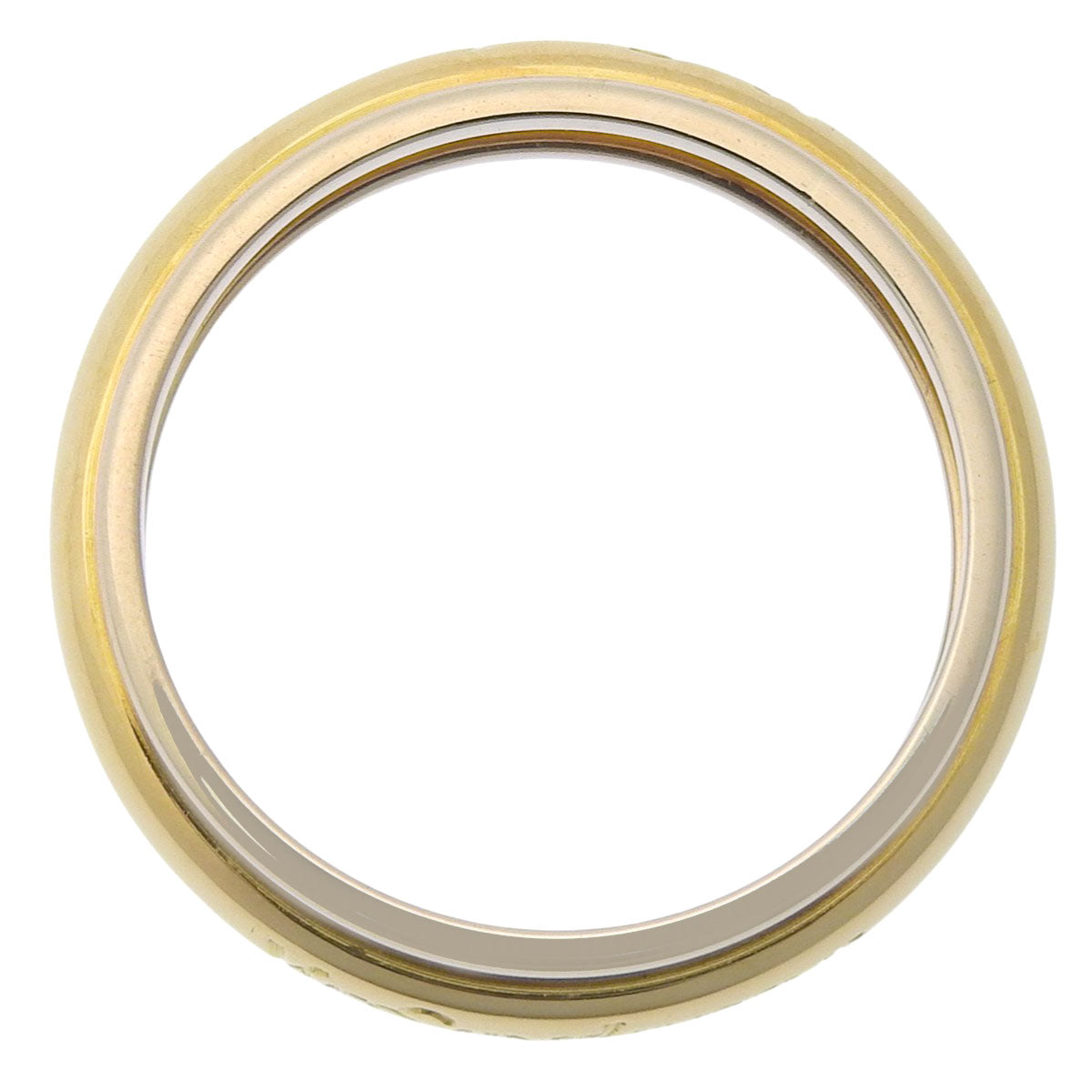 YSL logo ring in 18K yellow gold (YG) and 18K white gold (WG)