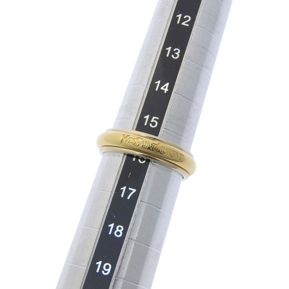 YSL logo ring in 18K yellow gold (YG) and 18K white gold (WG)