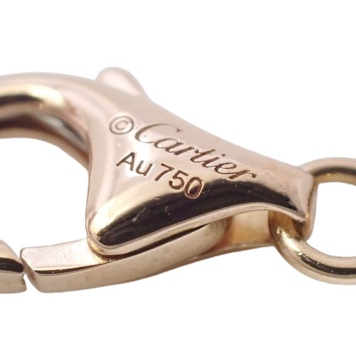 LOVE 项链 密镶钻石 K18 粉红金 PG 爱心圆环项链