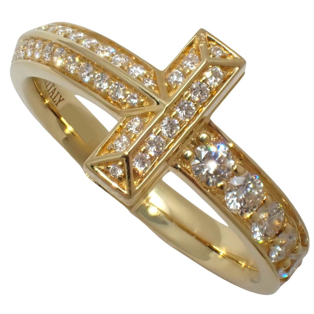 T One 窄款钻石戒指,D0.45,18K 黄金,YG