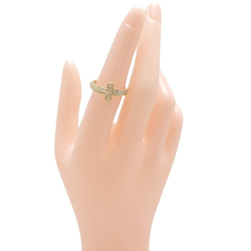 T One Narrow Ring with Diamond, D0.45, 18K Yellow Gold, YG