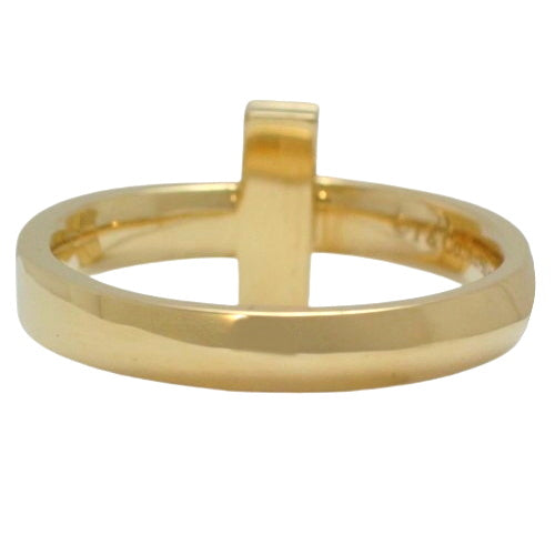 T One Narrow Ring with Diamond, D0.45, 18K Yellow Gold, YG