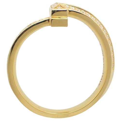 T One Narrow Ring with Diamond, D0.45, 18K Yellow Gold, YG