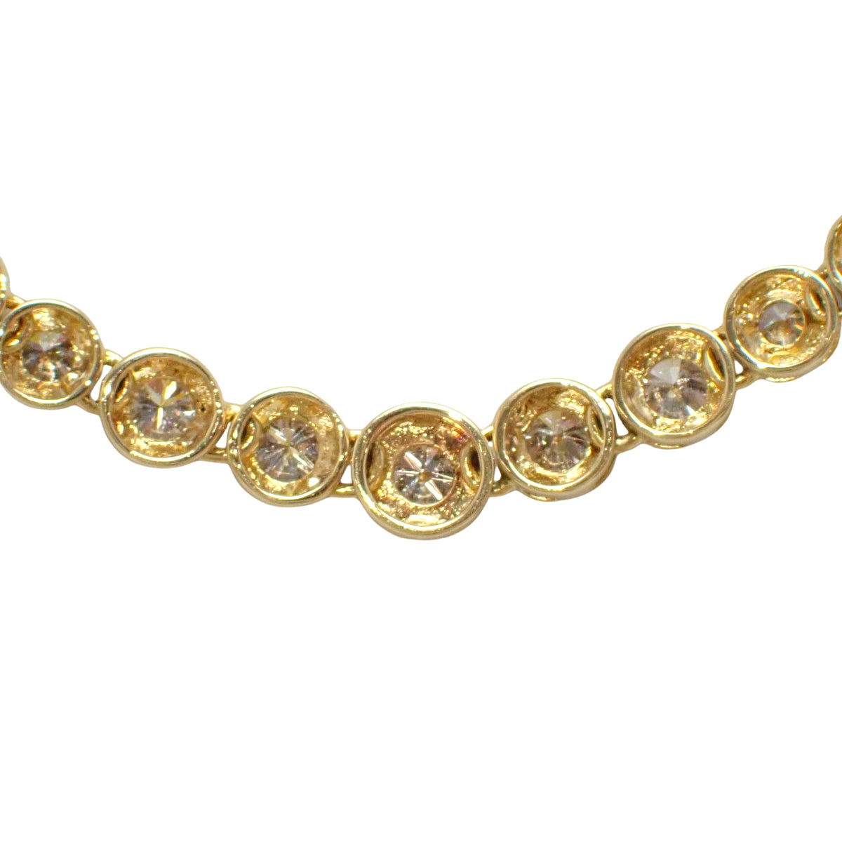 Diamond Tennis Necklace D3.00 K18 Yellow Gold YG