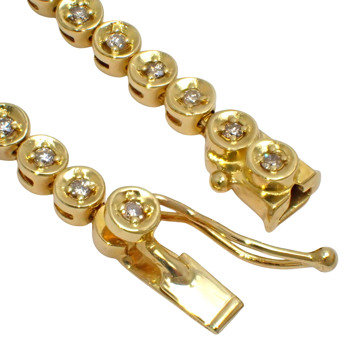 Diamond Tennis Necklace D3.00 K18 Yellow Gold YG