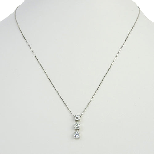 三排钻石项链 D0.323,0.367,0.374 Pt900 Pt850