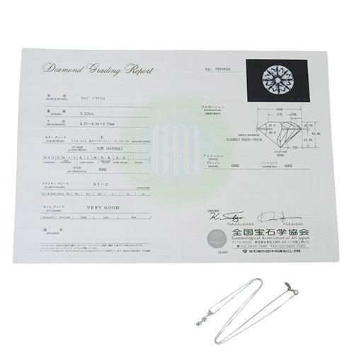 3連 ダイヤモンド ネックレス D0.323,0.367,0.374 Pt900 Pt850