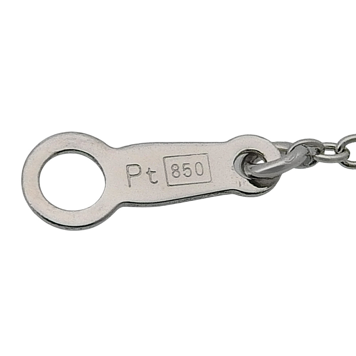 三排心形钻石项链,镶有 0.48 颗钻石,18K 白金,WG,以及 Pt850 铂金