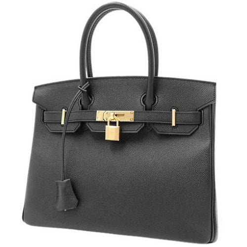 Birkin 30 tote bag, Epsom calfskin, A stamp.