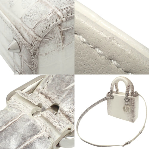 レディディオール Lady Dior スモール ヒマラヤ ビジュー 2WAY ショルダーバッグ 斜め掛け 肩掛け クロコダイル