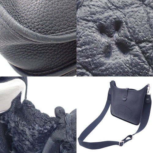 Evelyn 3PM Evelyn Taurillon Clemence 钯金硬件 Bleu Nuit X 印章