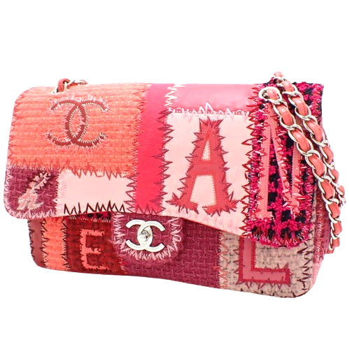 Coco Mark 链条单肩包 拼布单翻盖粗花呢皮革 A65468